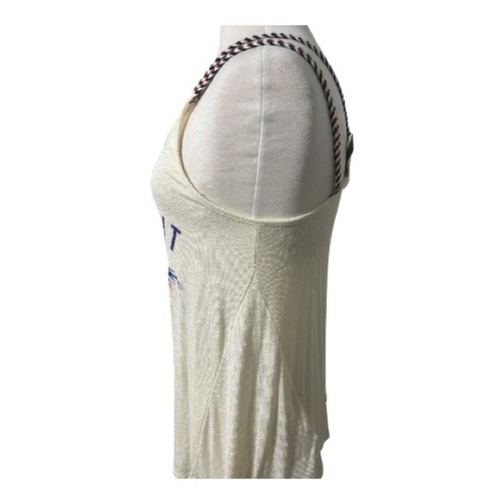 Wrangler, Free Spirit. Cream Tank Top with Blue and Red Design - Picture 4 of 7